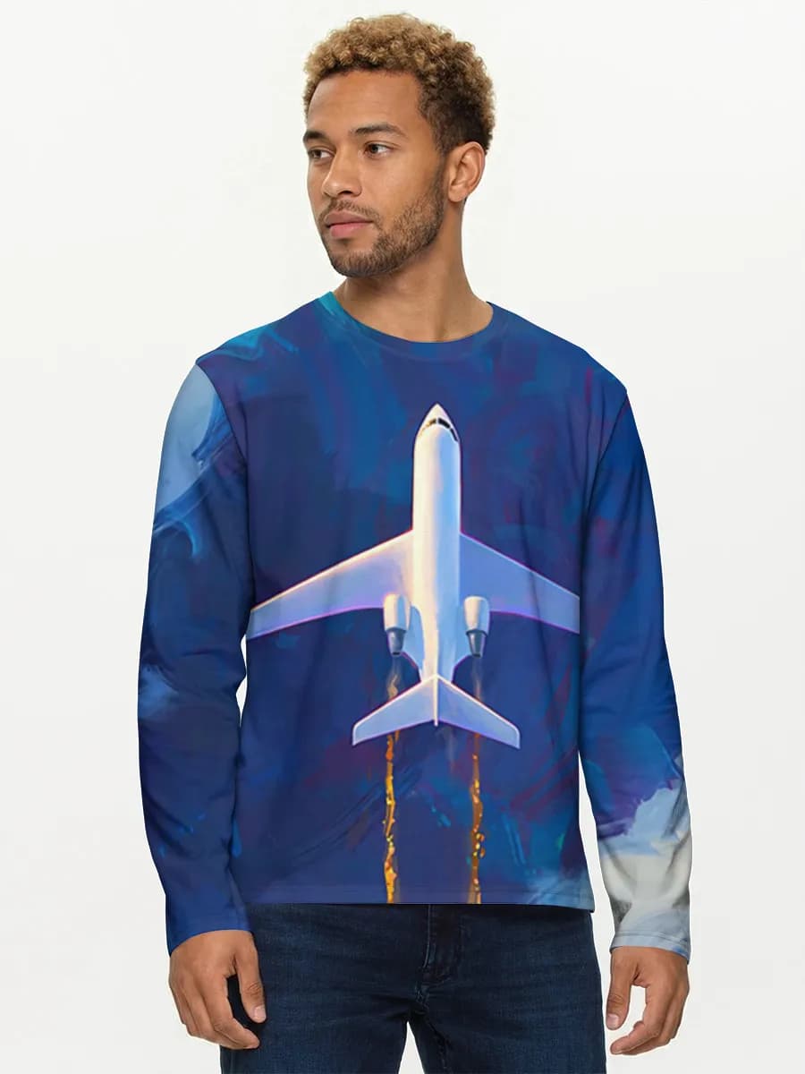 Men's cotton long sleeve shirt