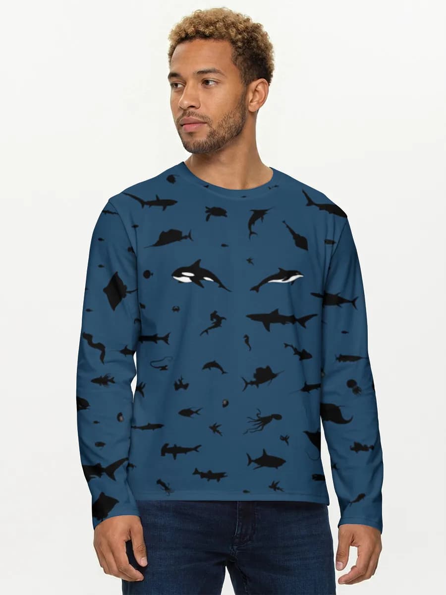 Orcas And Ocean Silhouettes