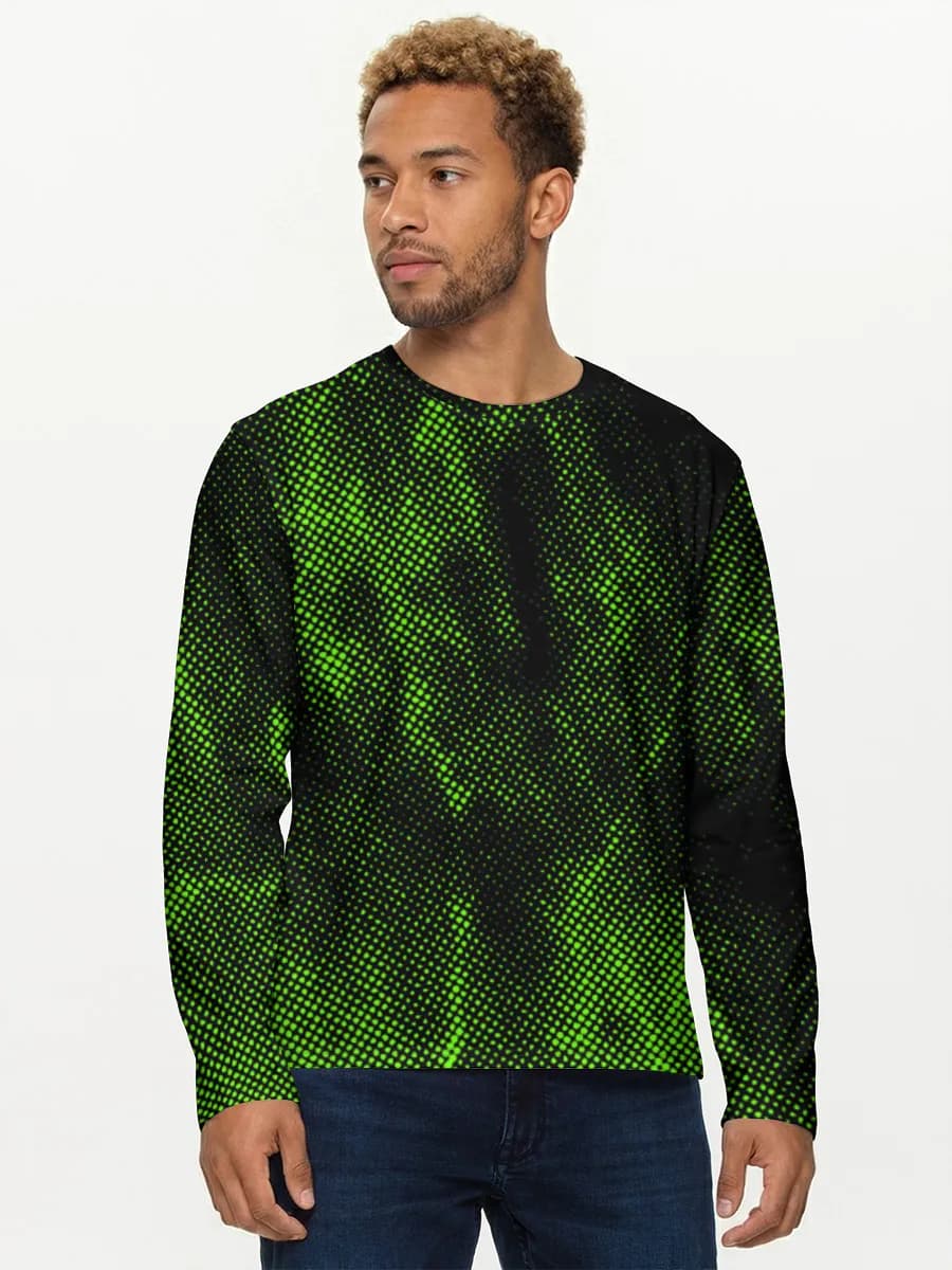 Neon Green Halftone Grunge