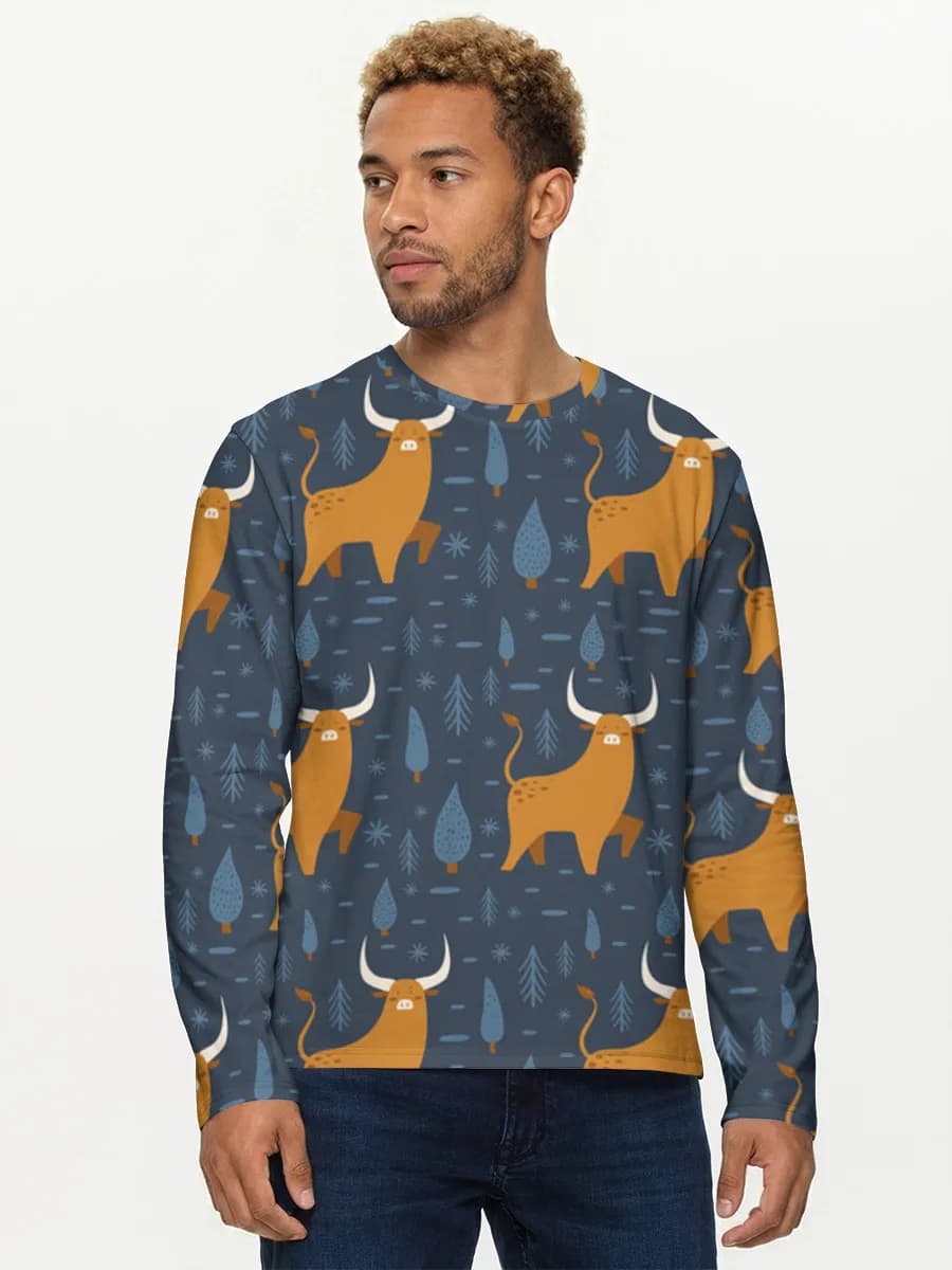 Men's cotton long sleeve shirt