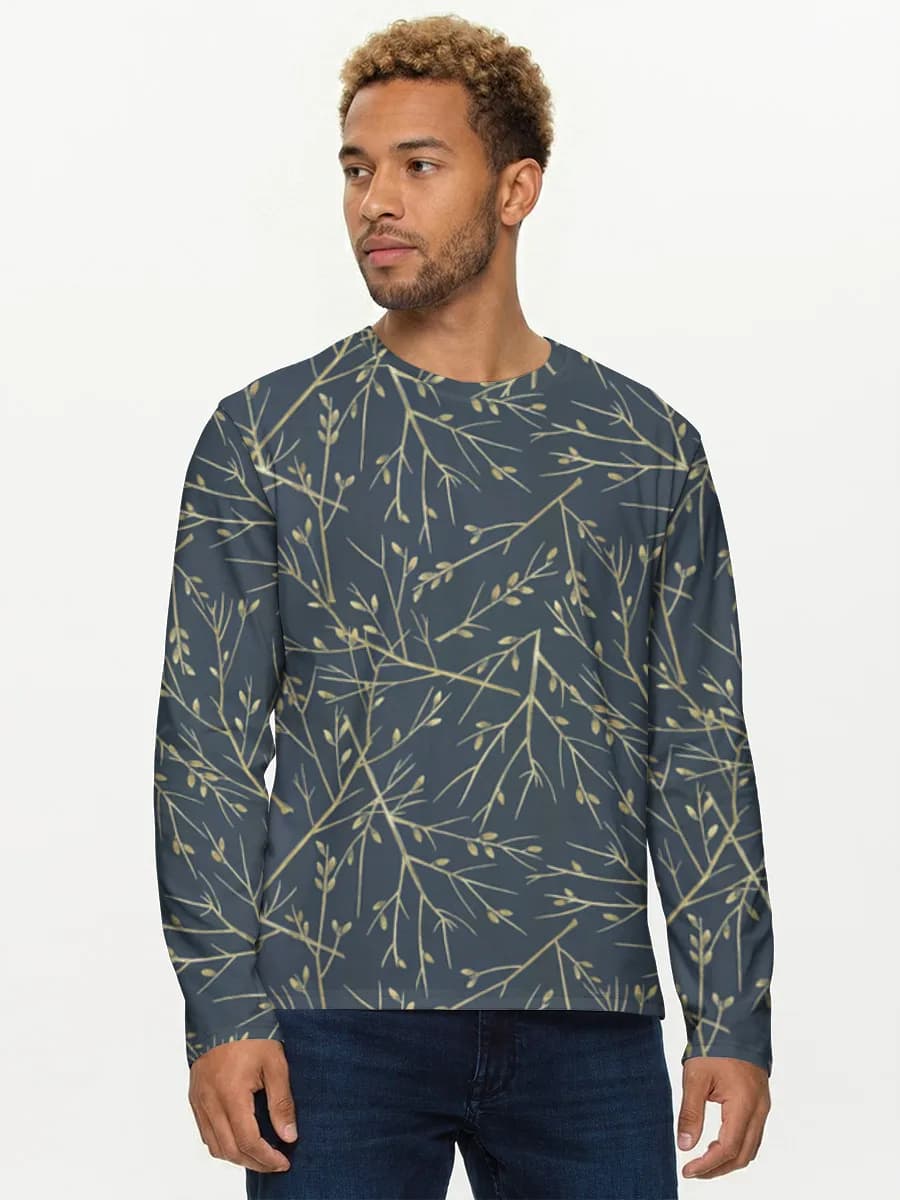 Men's cotton long sleeve shirt