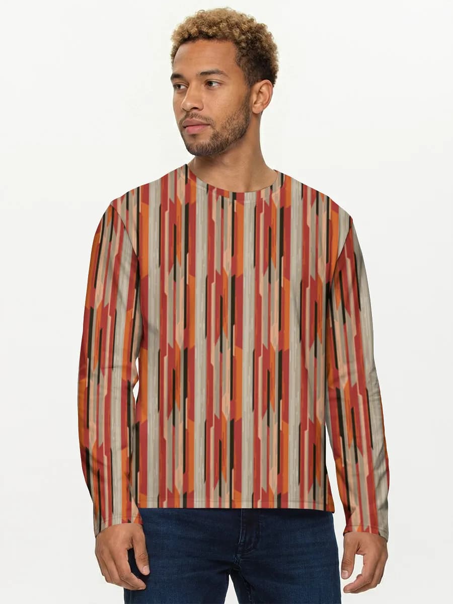 Retro Geometric Stripes