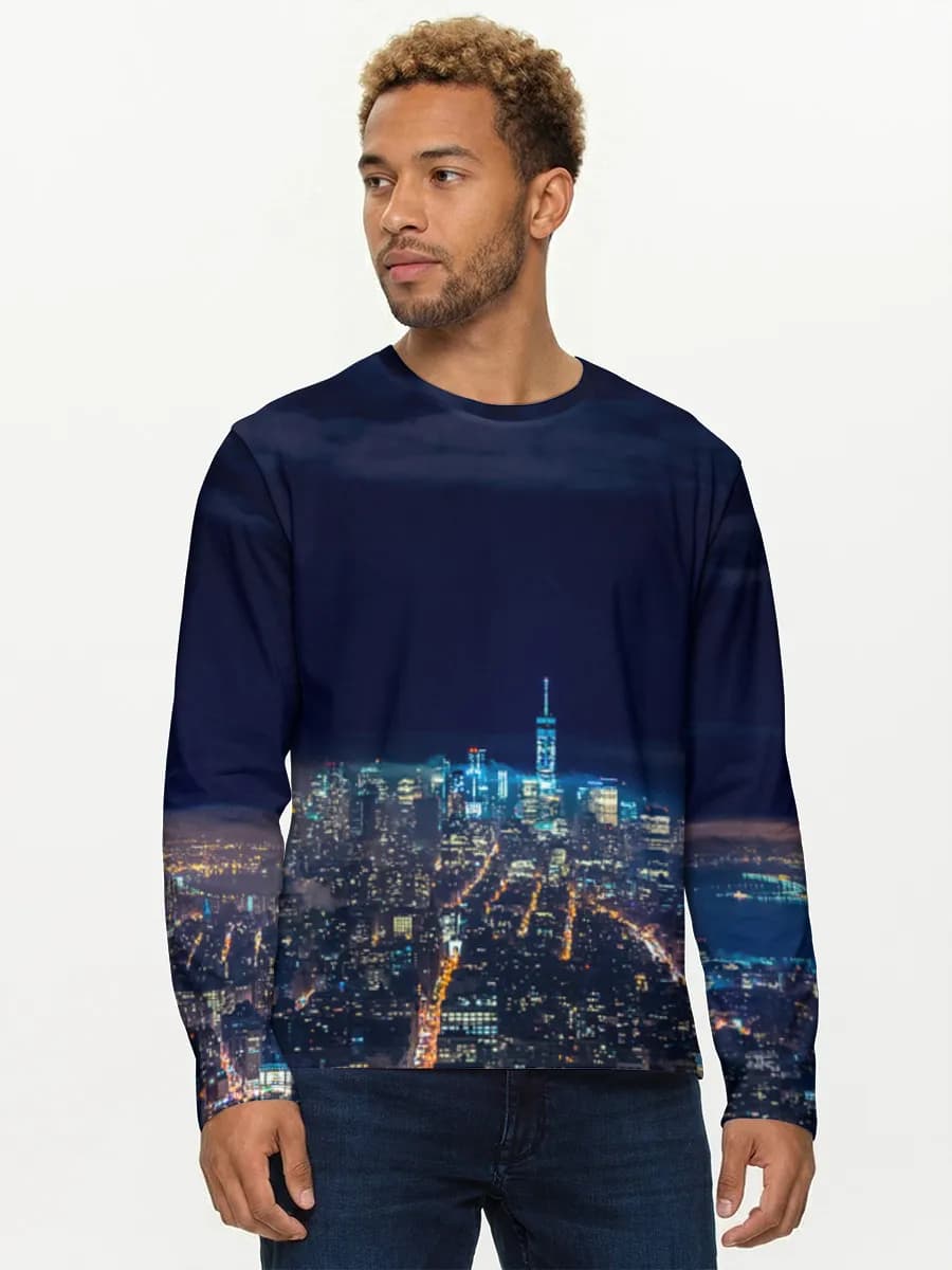 Men's cotton long sleeve shirt