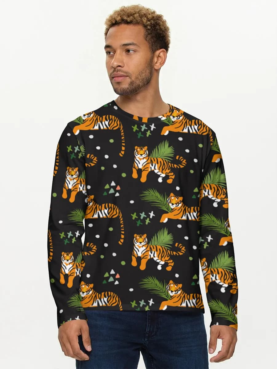 Playful Tigers And Palms