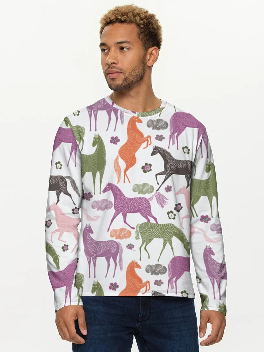 Men's cotton long sleeve shirt