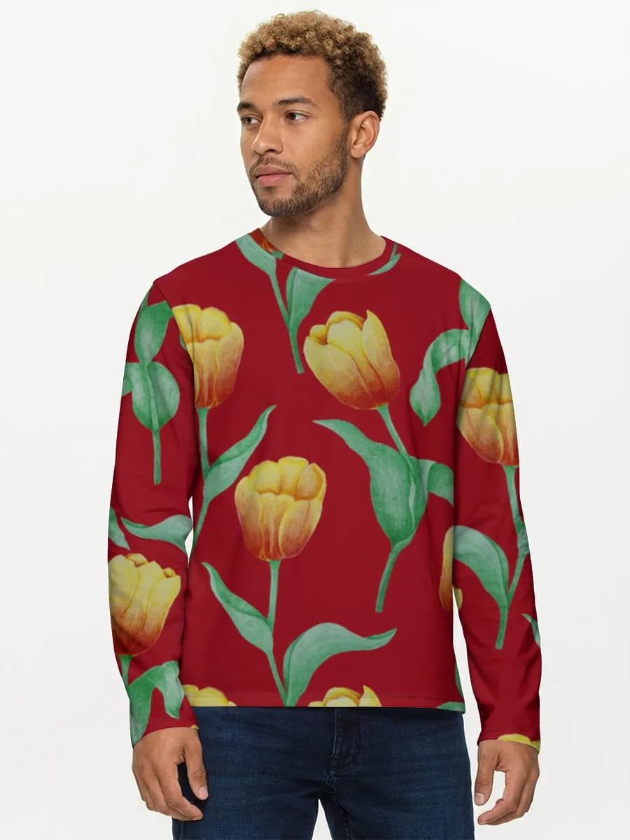 Men's cotton long sleeve shirt