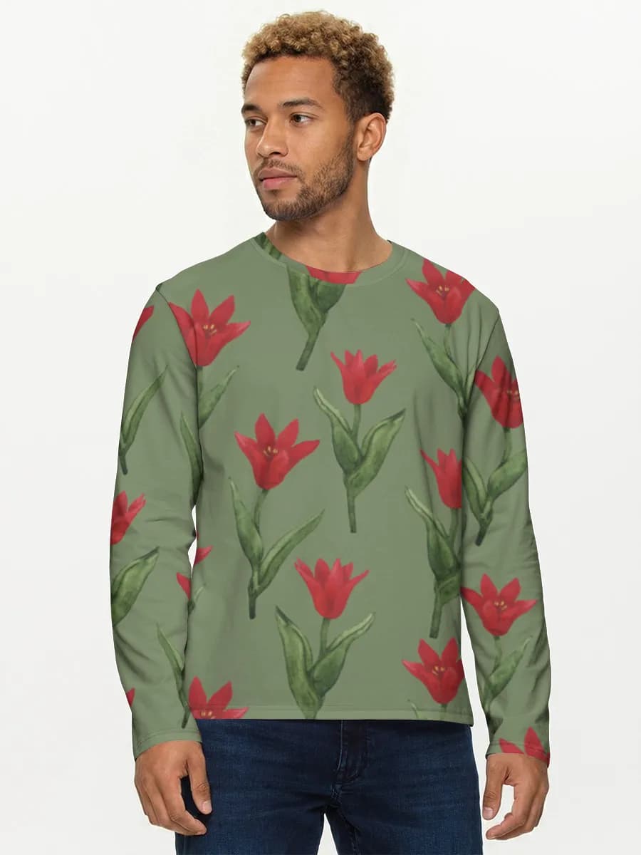 Men's cotton long sleeve shirt