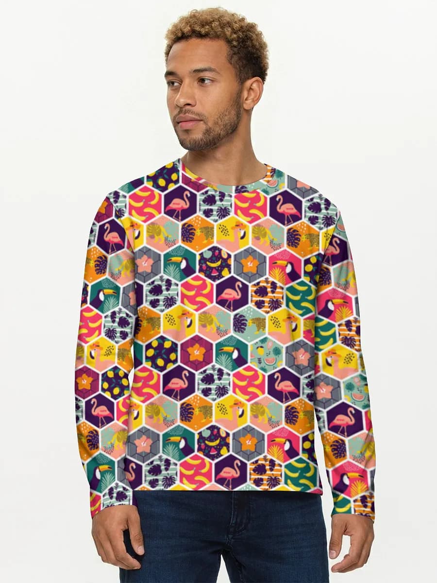 Tropical Hexagon Collage