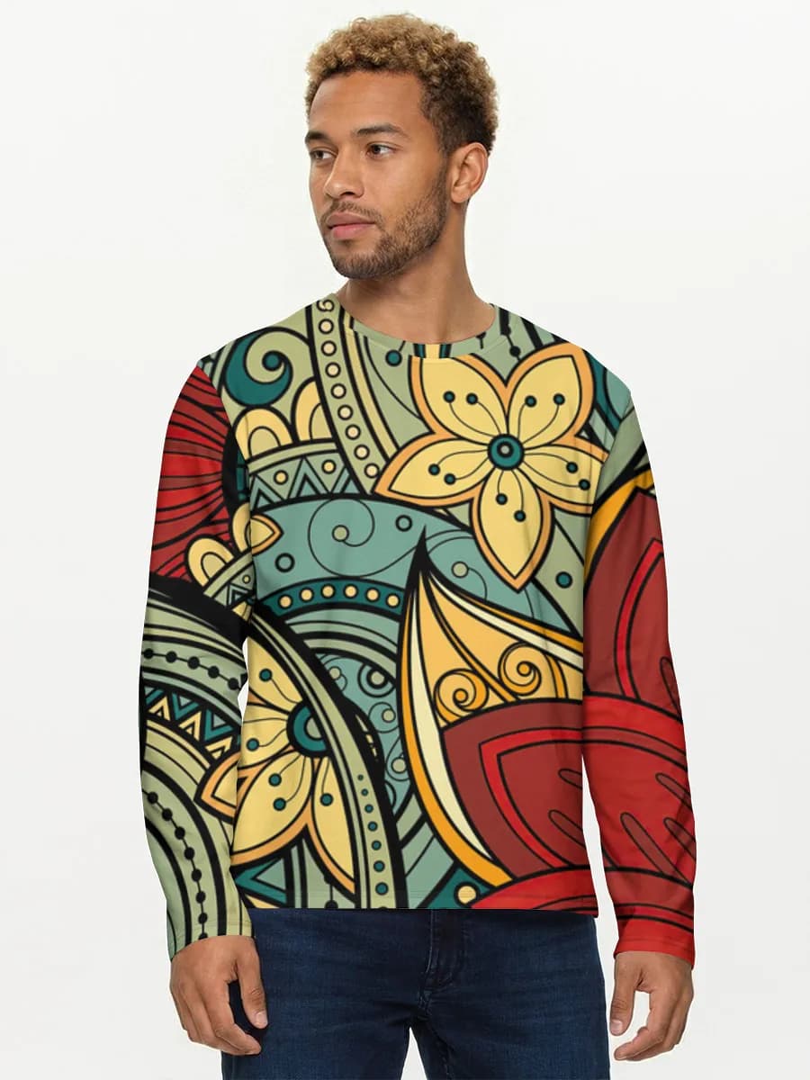 Men's cotton long sleeve shirt