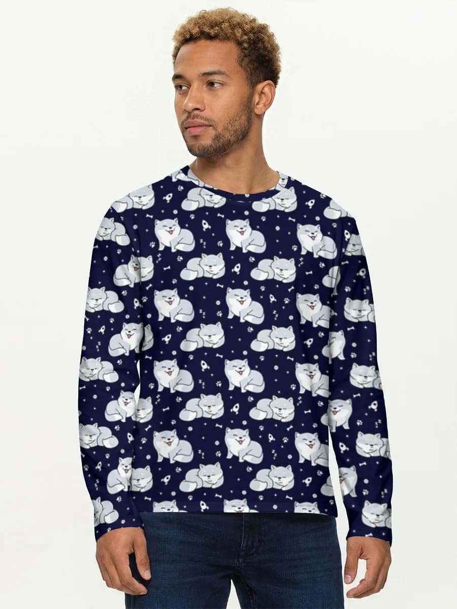 Men's cotton long sleeve shirt
