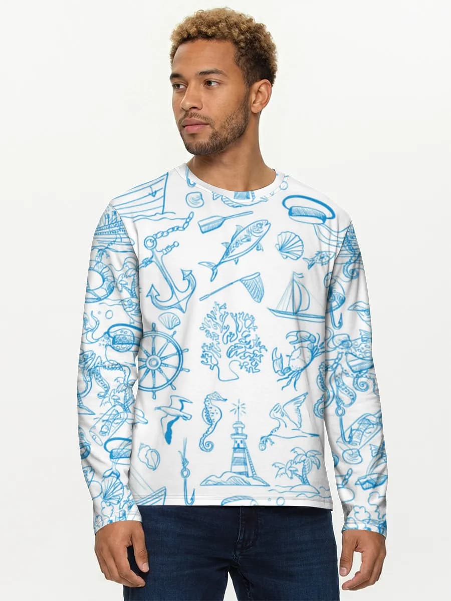 Men's cotton long sleeve shirt
