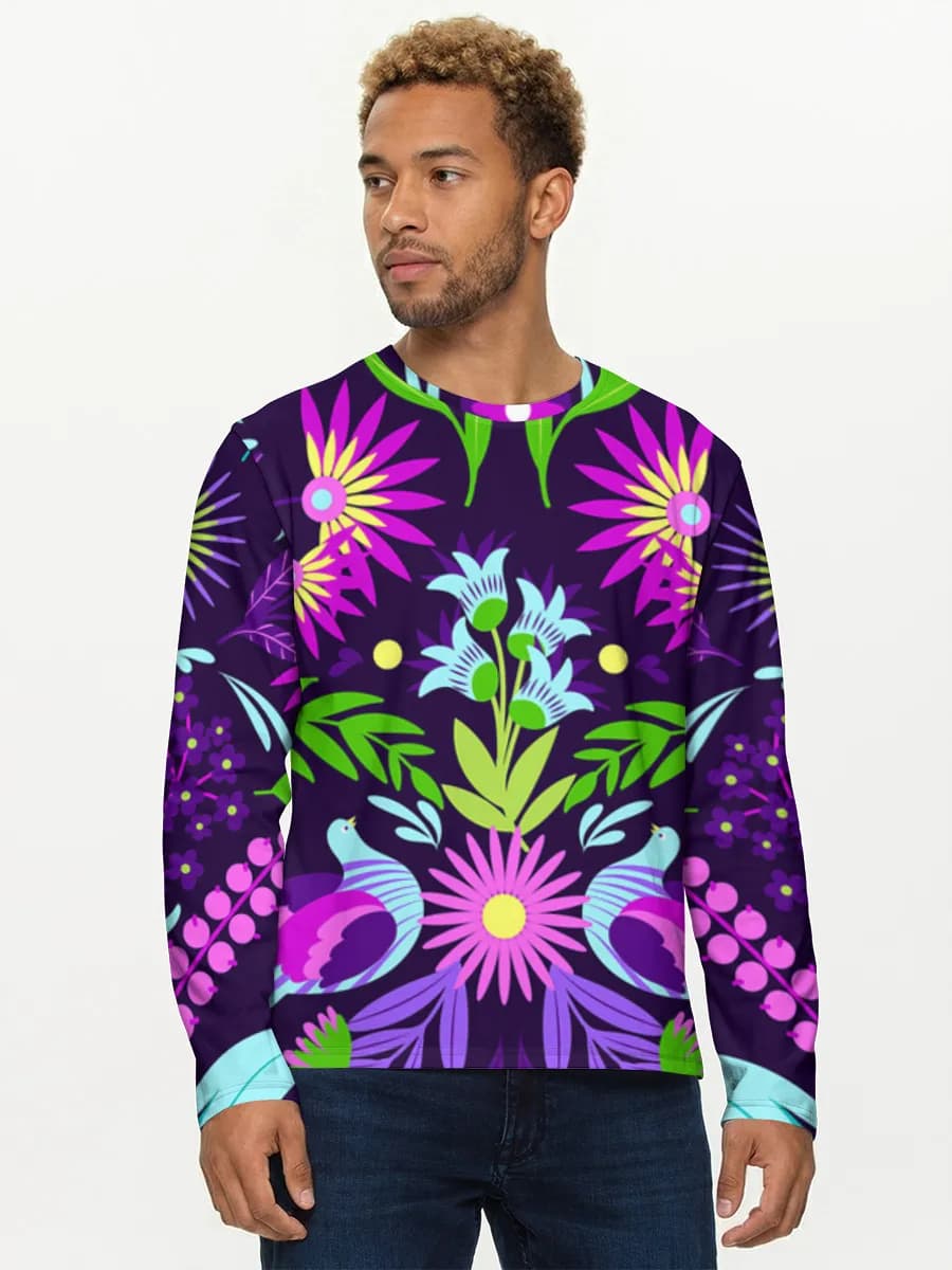 Men's cotton long sleeve shirt