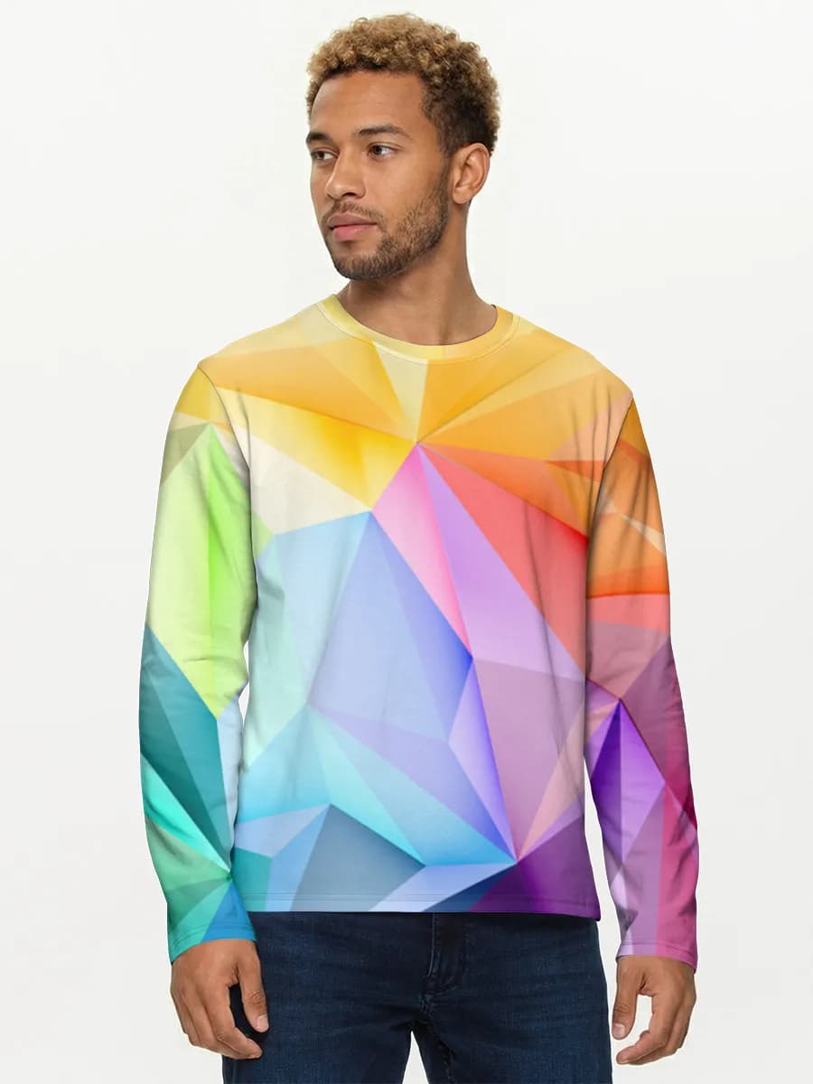 Rainbow Low Poly Geometric