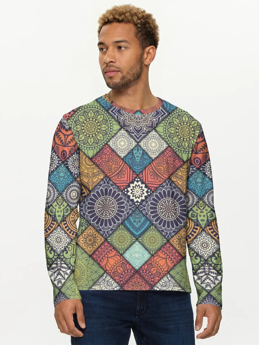Men's cotton long sleeve shirt