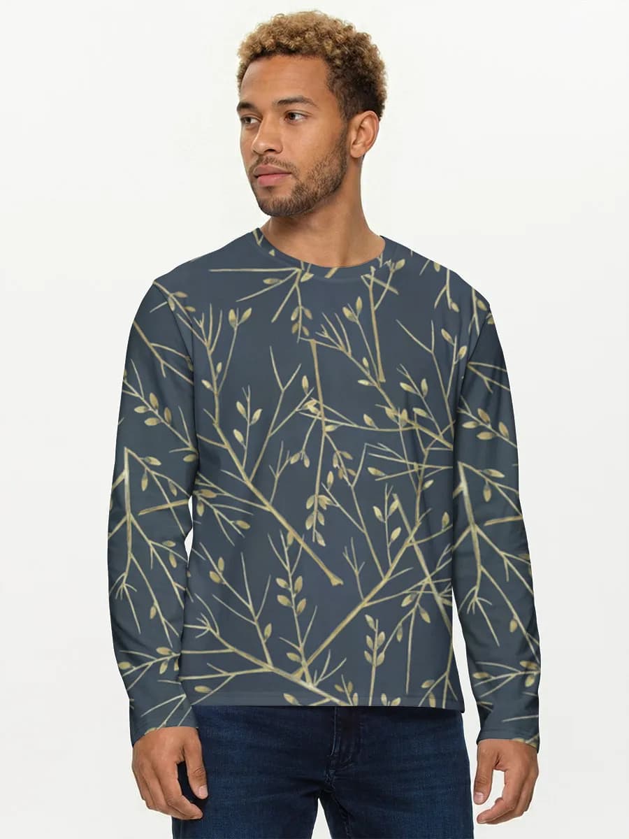 Men's cotton long sleeve shirt