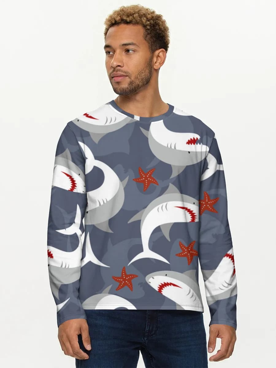 Men's cotton long sleeve shirt
