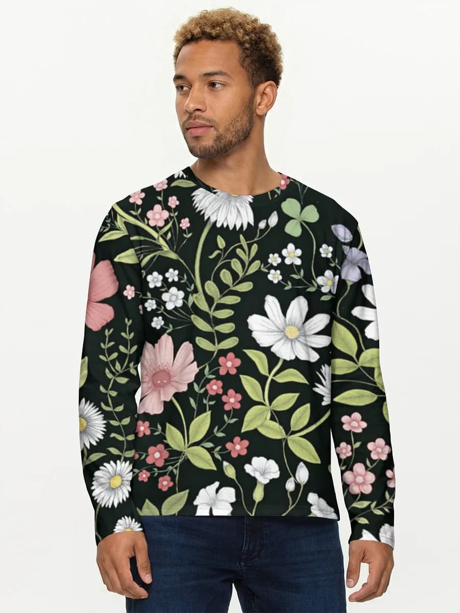 Men's cotton long sleeve shirt