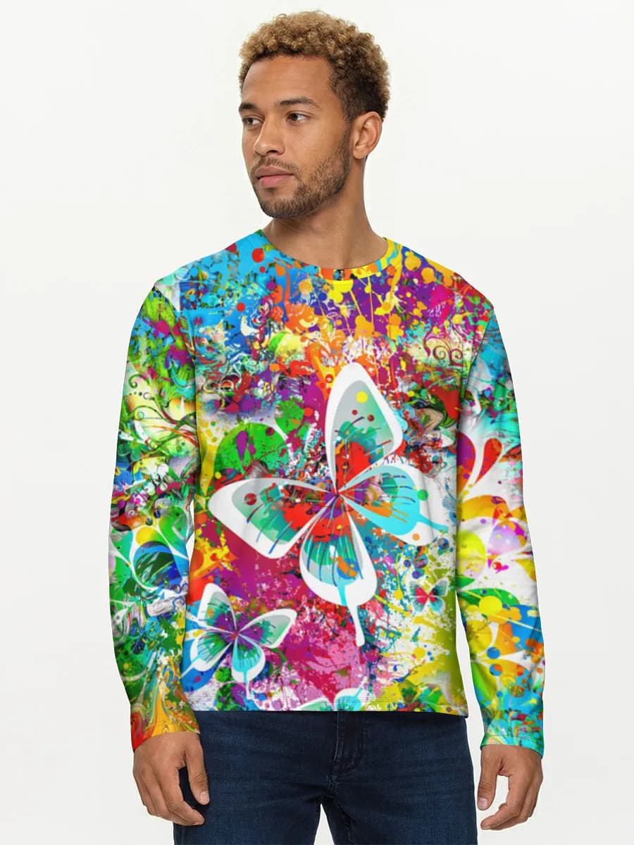 Rainbow Butterfly Paint Splash