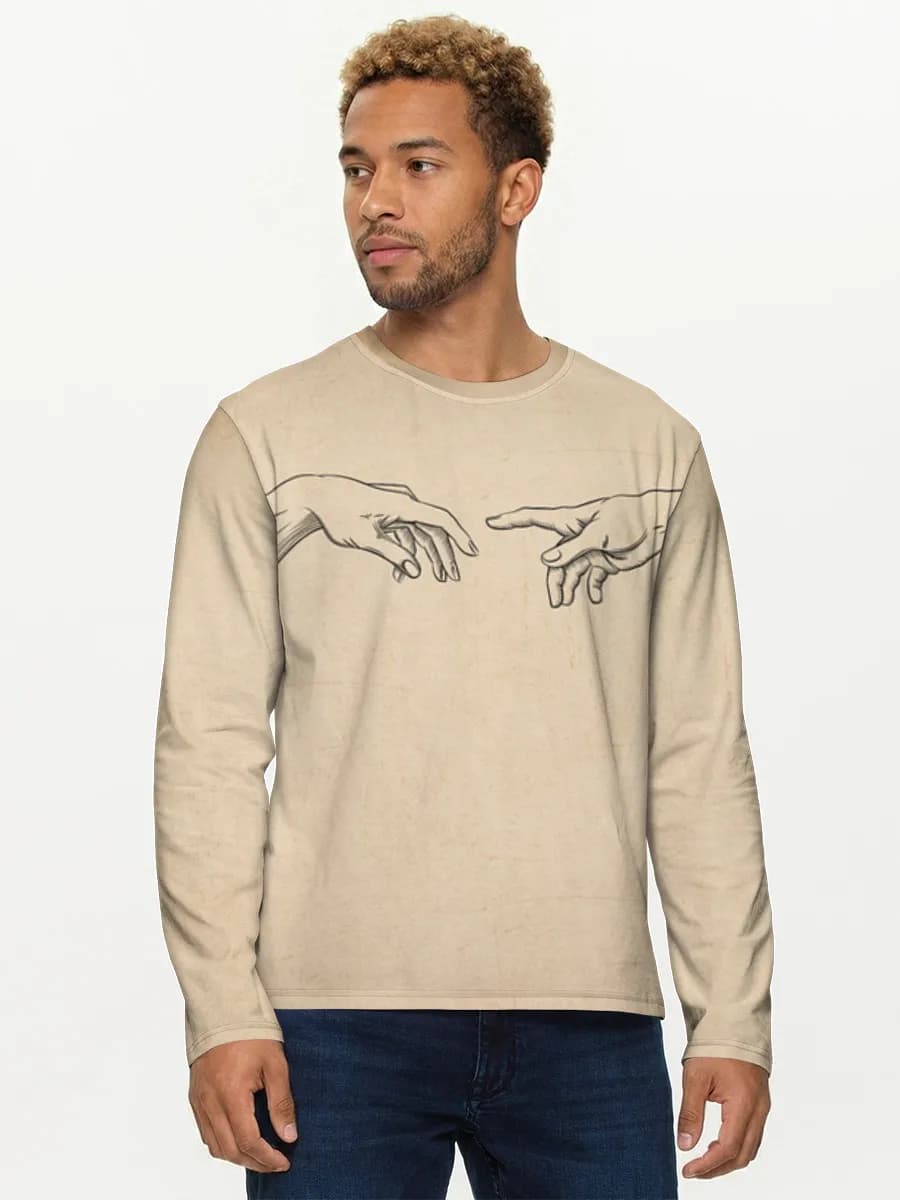 Men's cotton long sleeve shirt