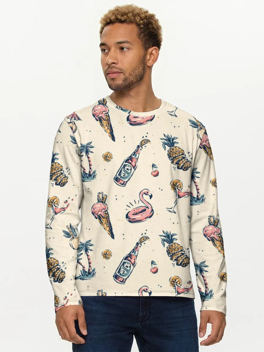 Men's cotton long sleeve shirt
