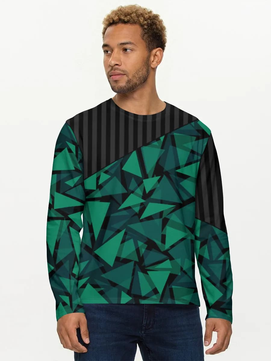 Teal Geometric Triangles