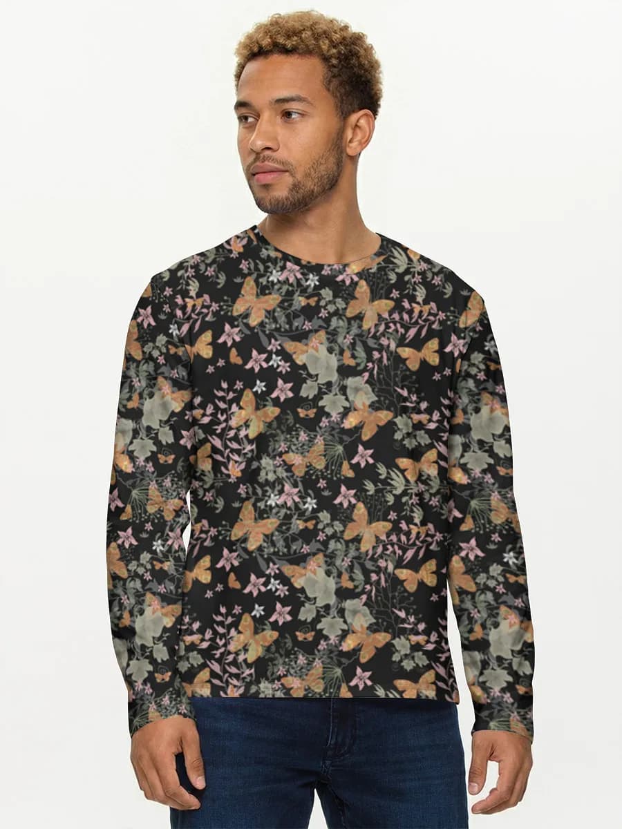Butterflies In Dark Florals