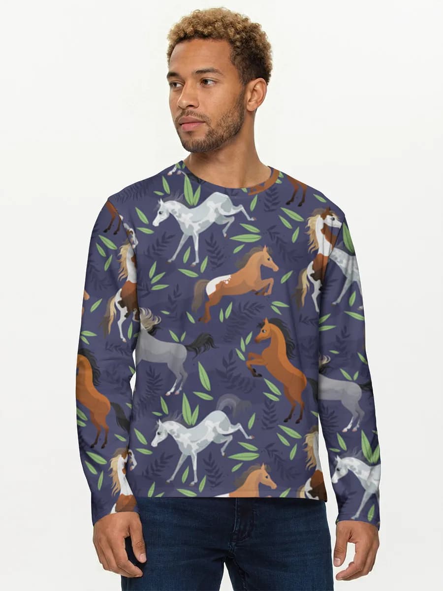 Men's cotton long sleeve shirt