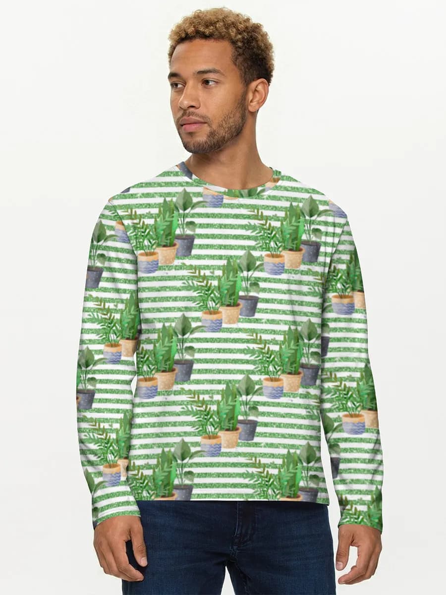Men's cotton long sleeve shirt