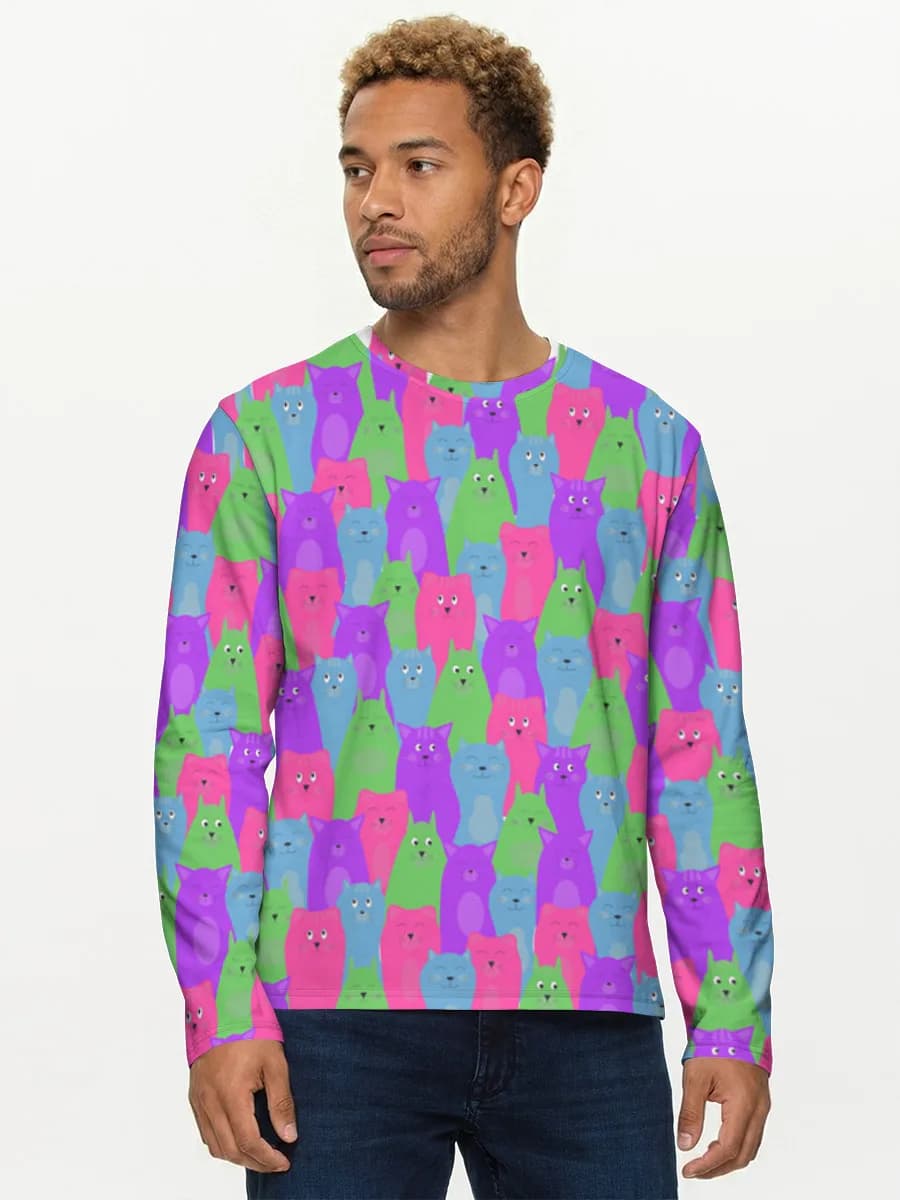 Men's cotton long sleeve shirt