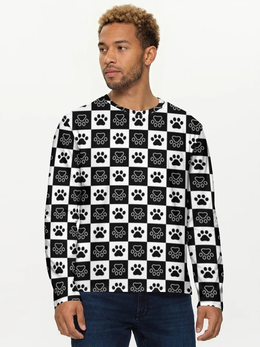 Checkerboard Paw Prints