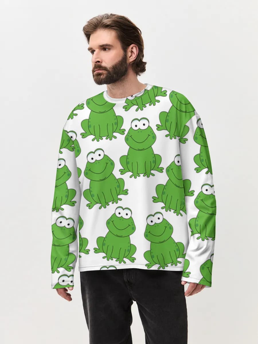 Men's oversized cotton long sleeve