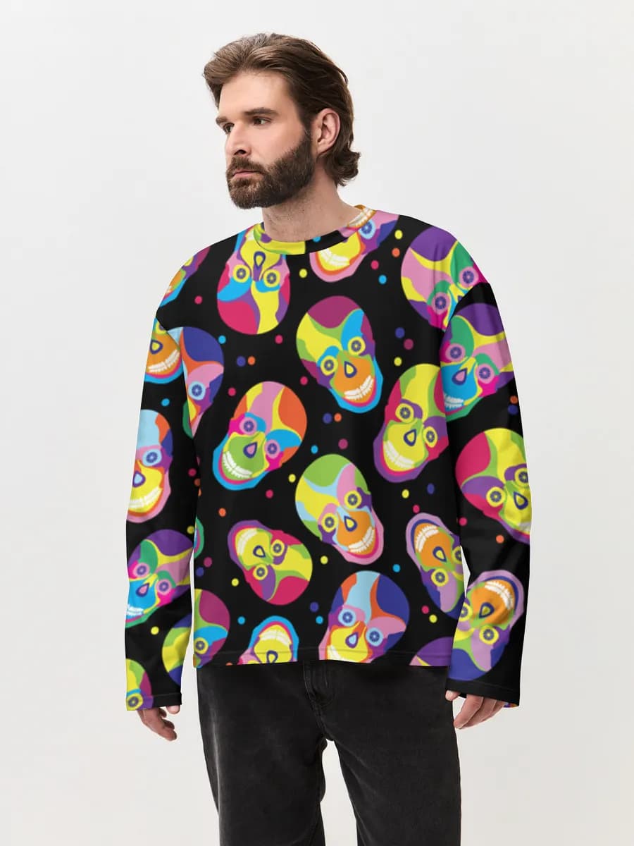 Men's oversized cotton long sleeve