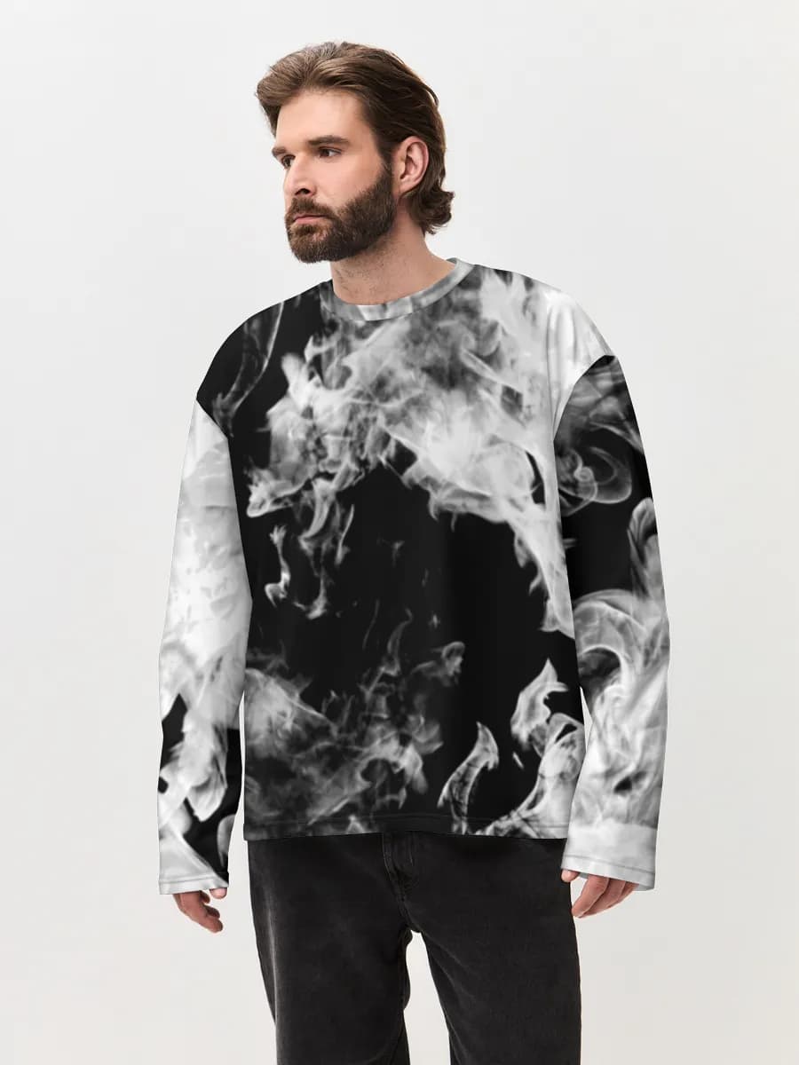 Men's oversized cotton long sleeve