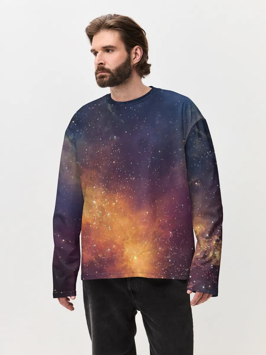 Men's oversized cotton long sleeve