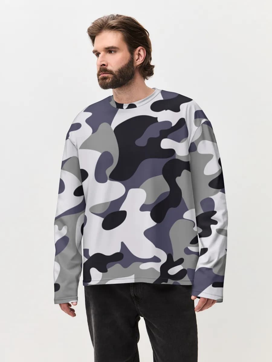 Men's oversized cotton long sleeve