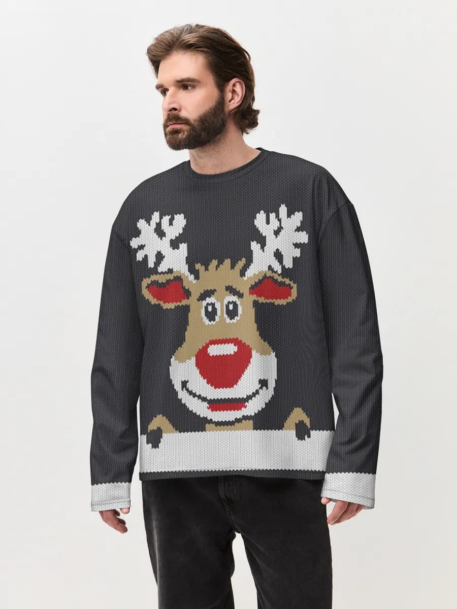 Peeking Reindeer Sweater