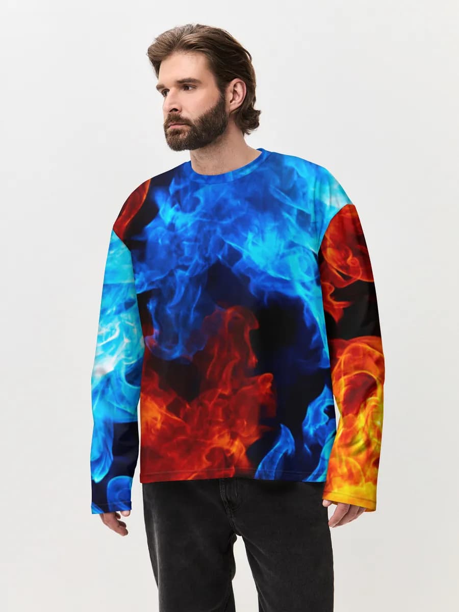 Men's oversized cotton long sleeve