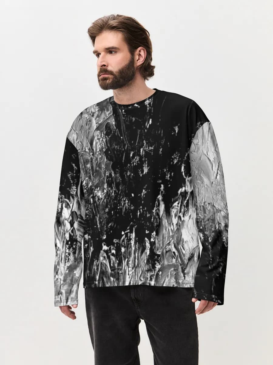 Men's oversized cotton long sleeve