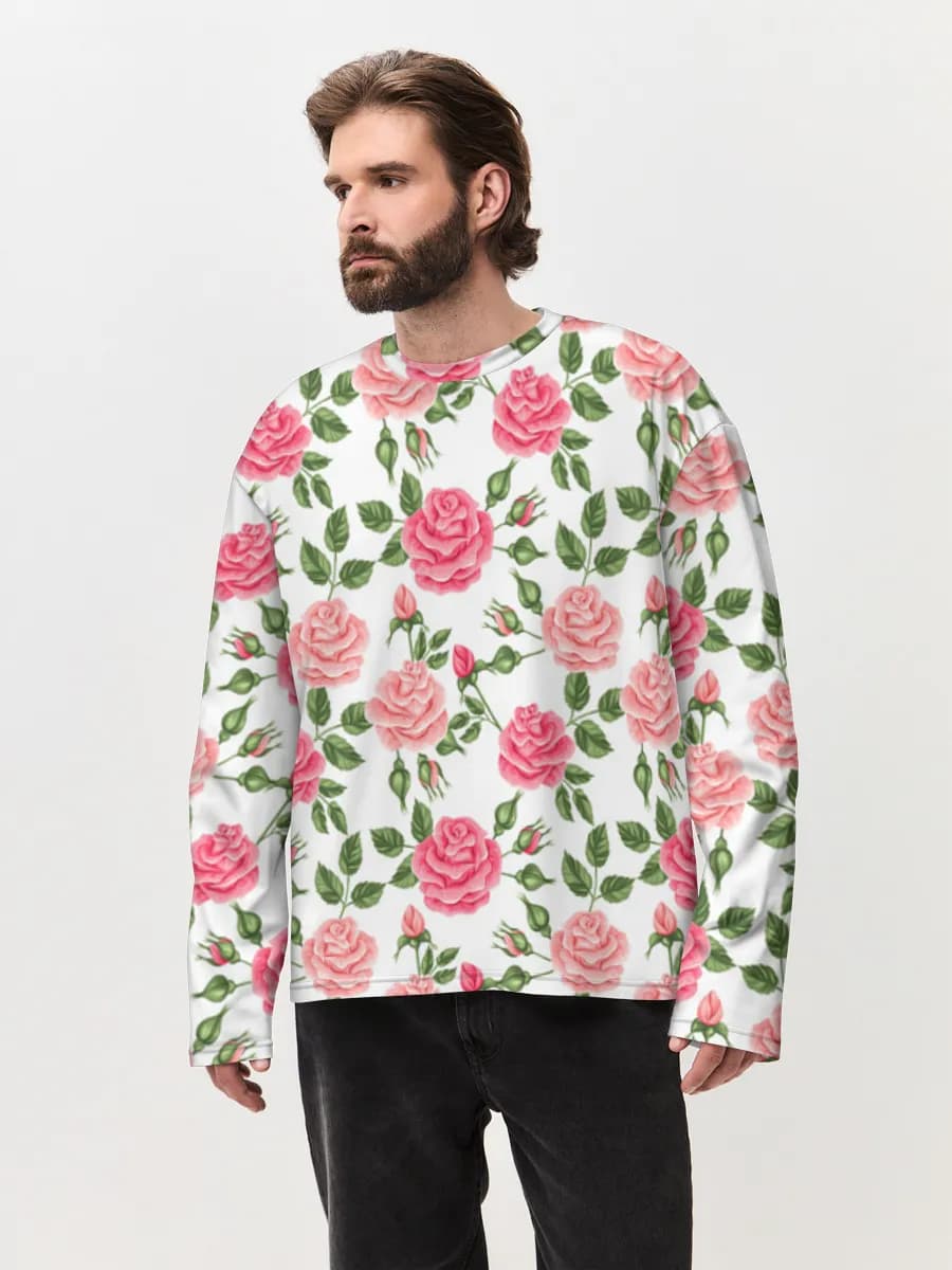 Men's oversized cotton long sleeve
