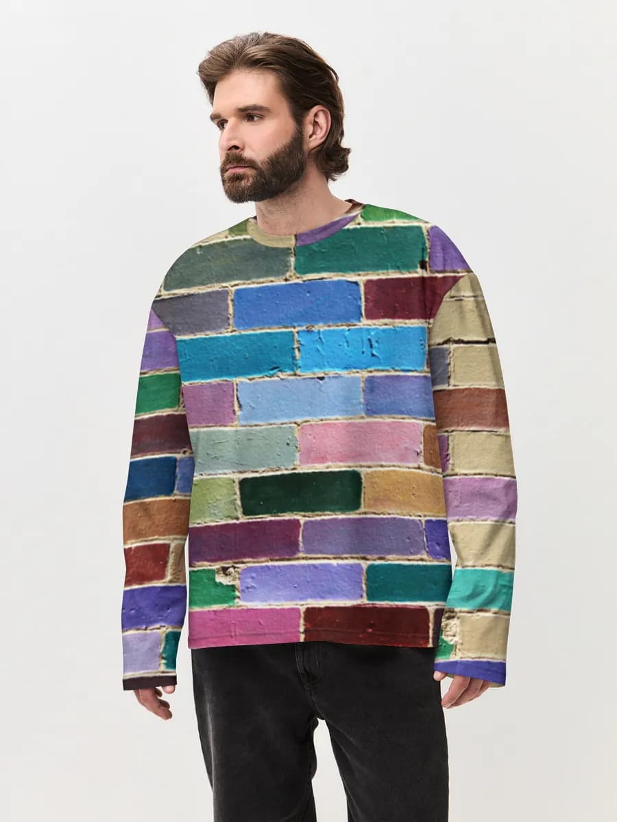 Men's oversized cotton long sleeve
