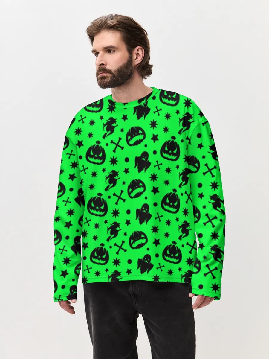 Men's oversized cotton long sleeve