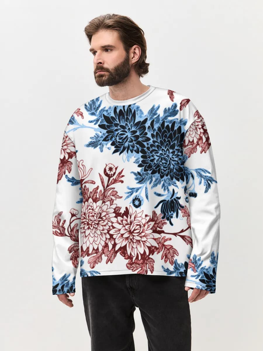 Men's oversized cotton long sleeve