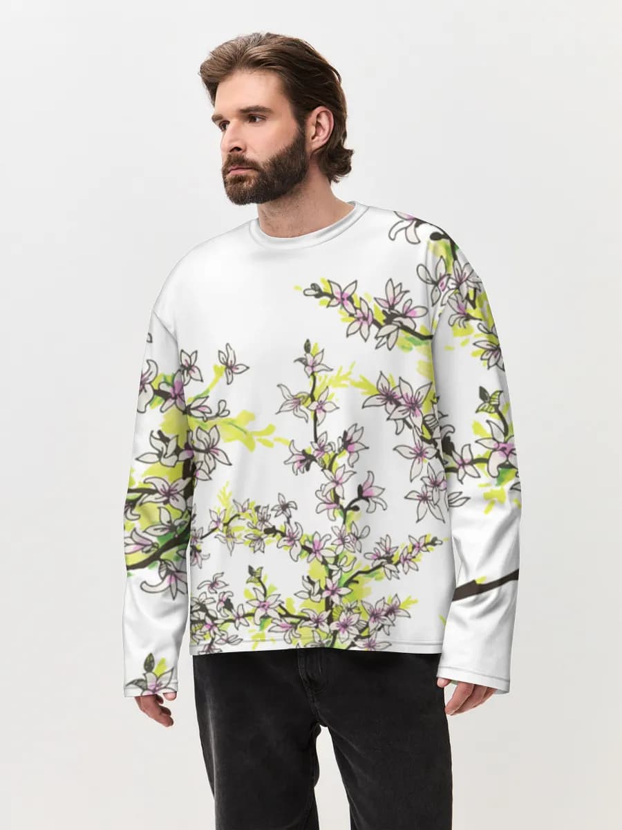 Men's oversized cotton long sleeve