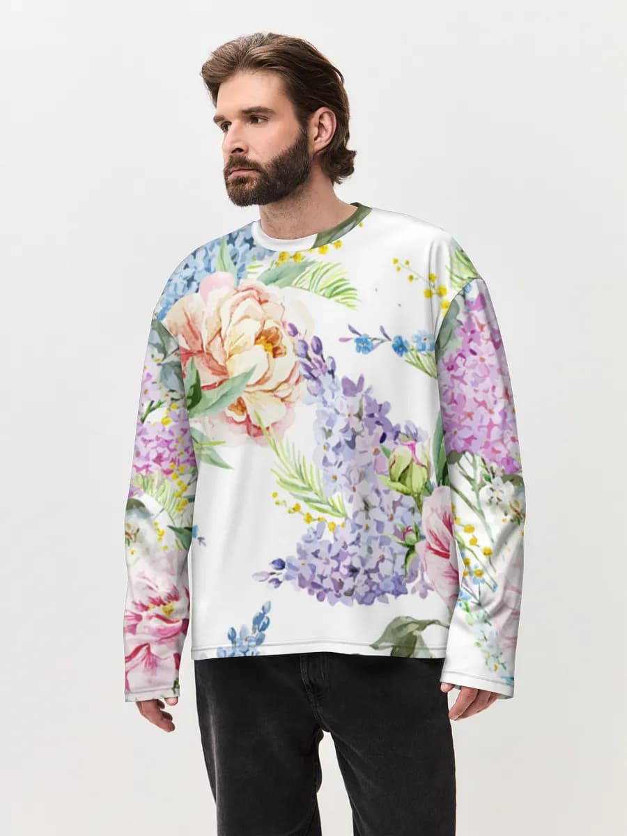 Men's oversized cotton long sleeve