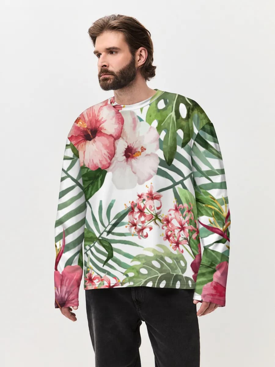 Men's oversized cotton long sleeve