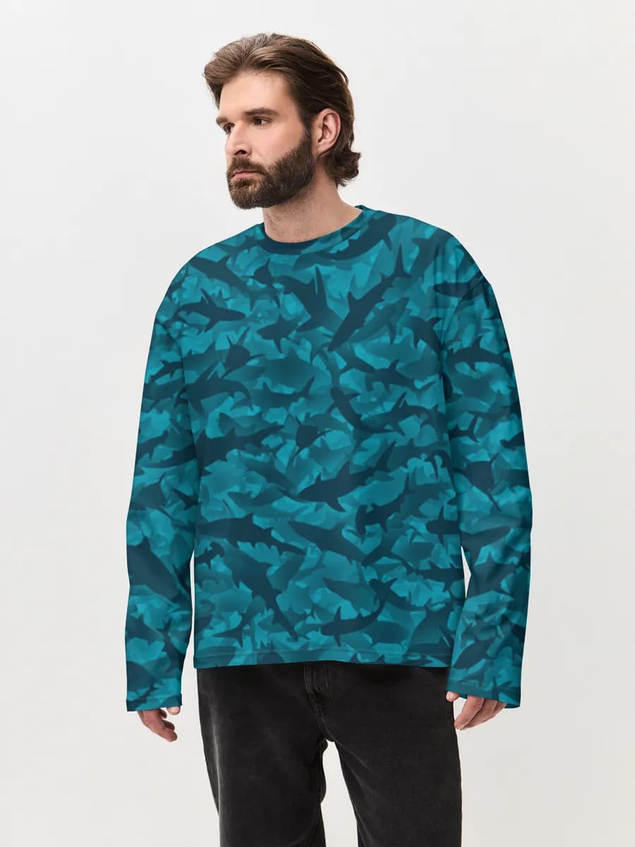 Men's oversized cotton long sleeve