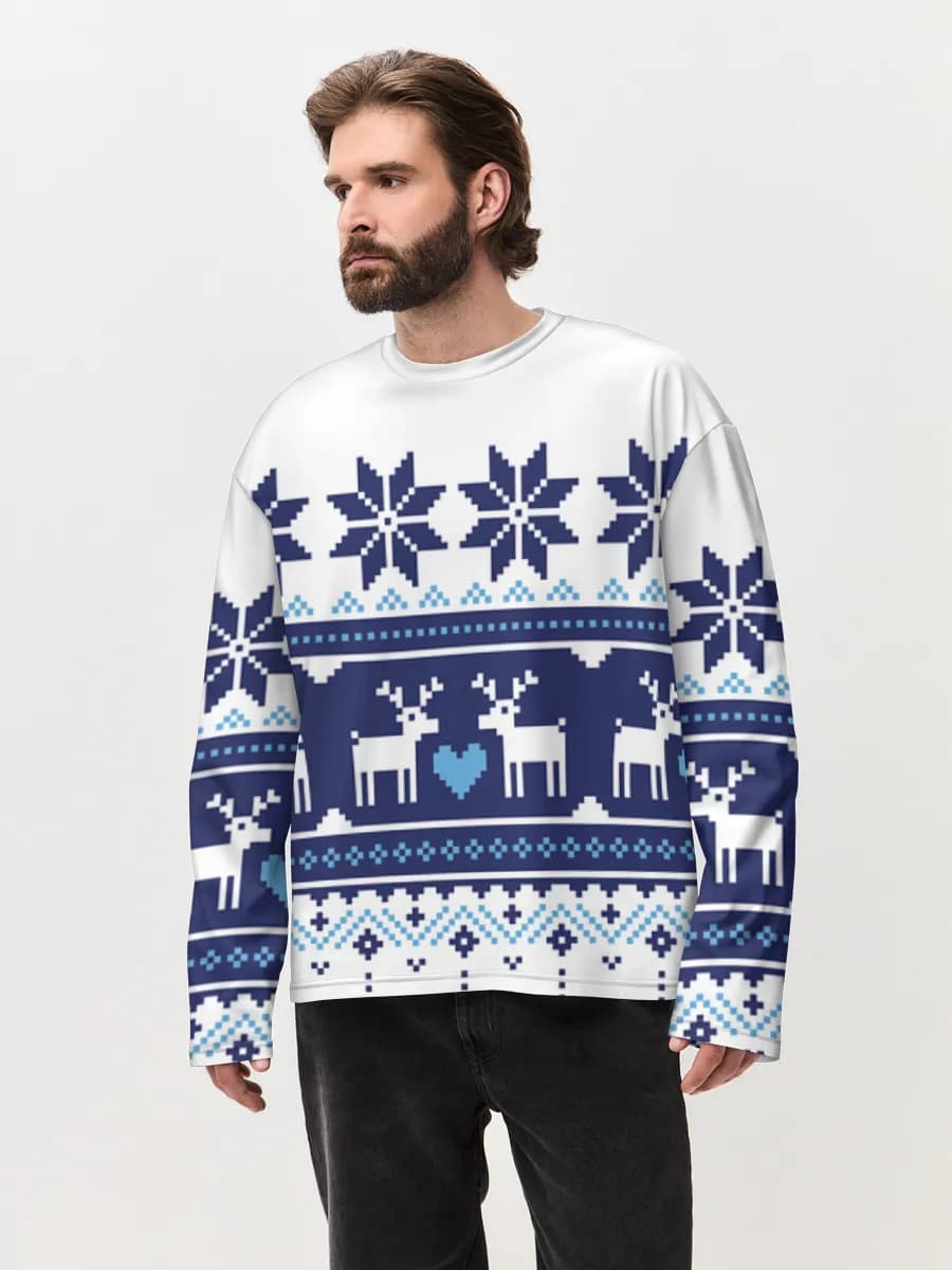 Men's oversized cotton long sleeve