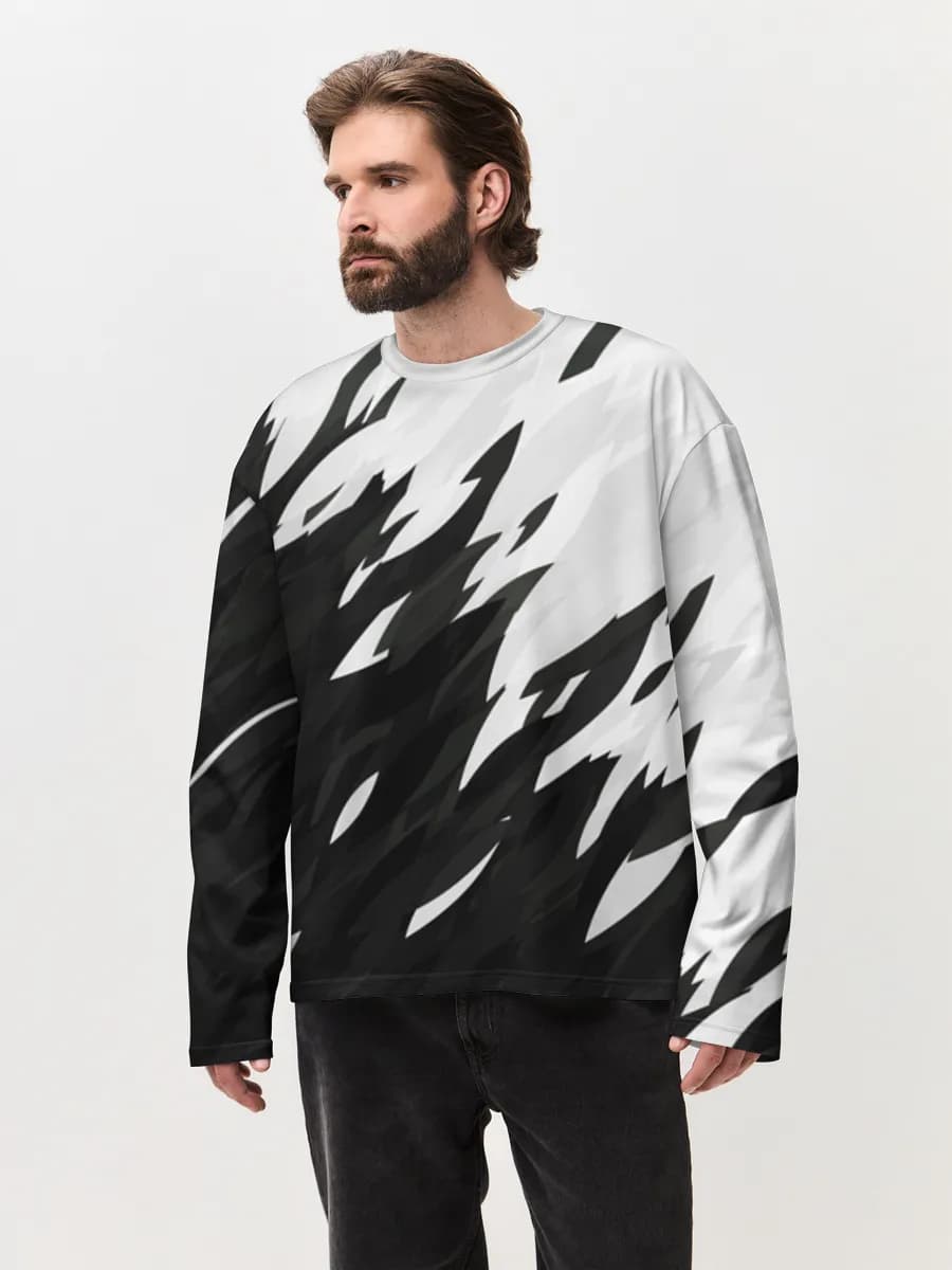 Men's oversized cotton long sleeve