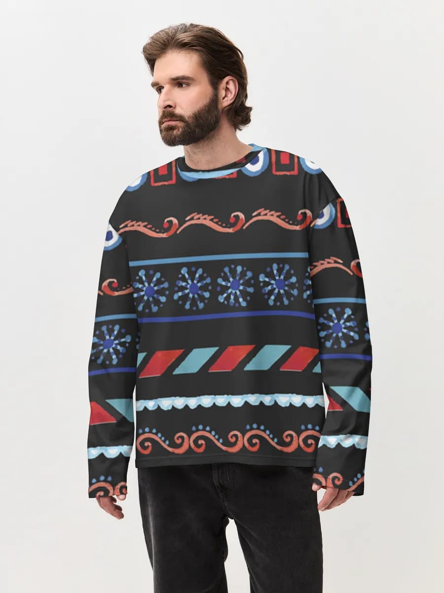 Men's oversized cotton long sleeve