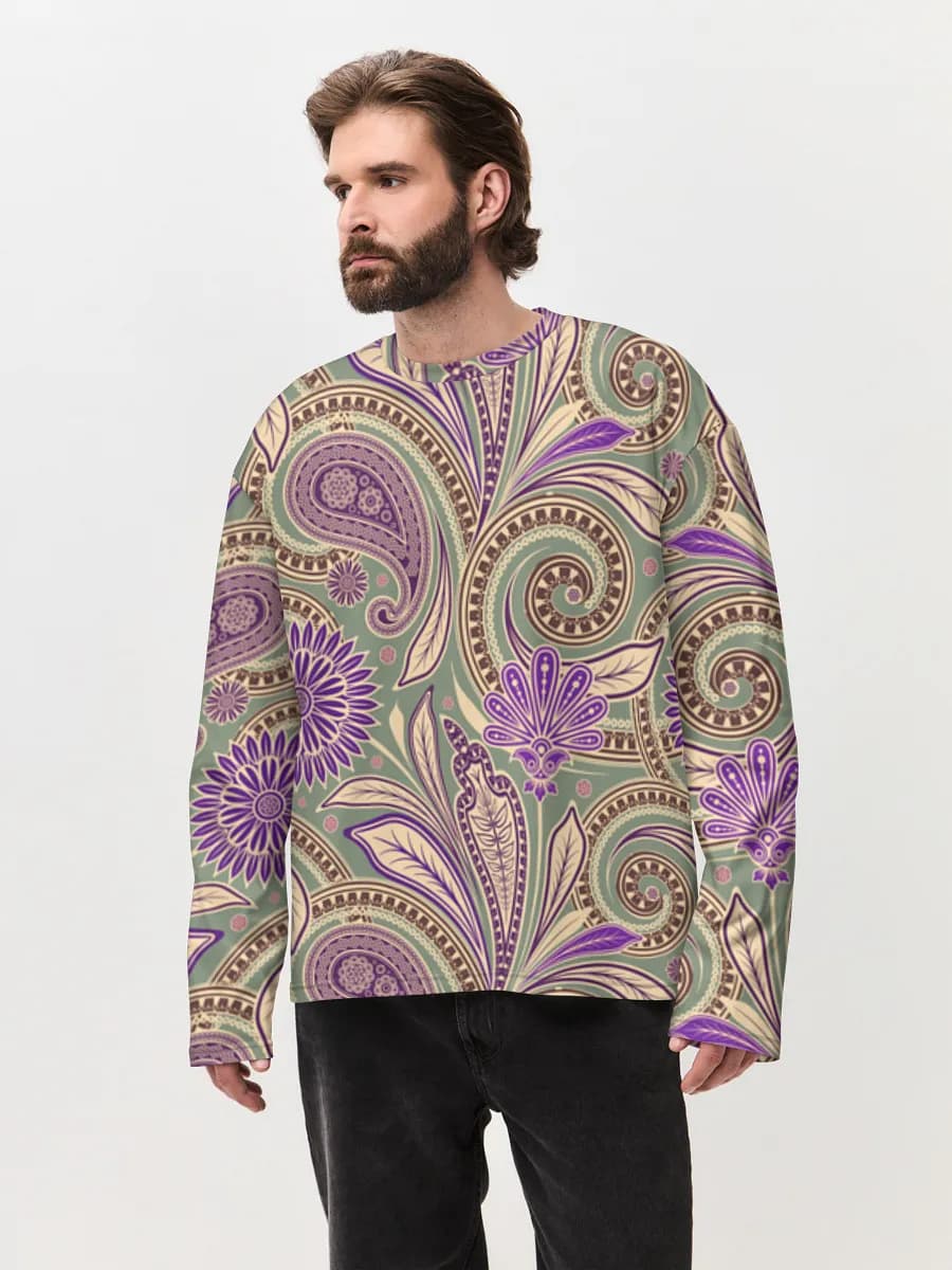 Men's oversized cotton long sleeve